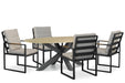Lifestyle Alessio/Brookline 200x110 cm dining tuinset 5-delig
