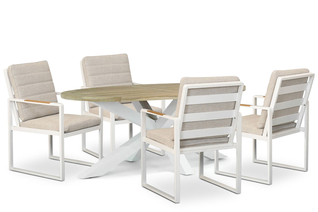 Lifestyle Alessio/Bradford 200x100 cm dining tuinset 5-delig