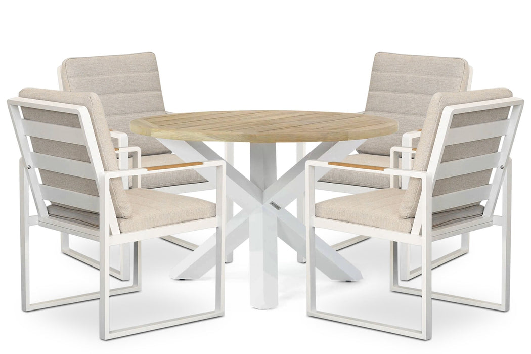 Lifestyle Alessio/Wellington 120 cm dining tuinset 5-delig