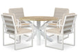 Lifestyle Alessio/Wellington 120 cm dining tuinset 5-delig
