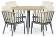 Apple Bee Condor/Montana 130 cm dining tuinset 5-delig