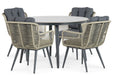 Coco Custa/Vienna 120 cm dining tuinset 5-delig