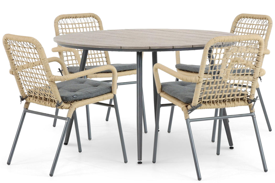 De Laan Catalone/Matale 125 cm dining tuinset 5-delig - 24548