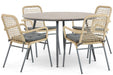 De Laan Catalone/Matale 125 cm dining tuinset 5-delig - 24548