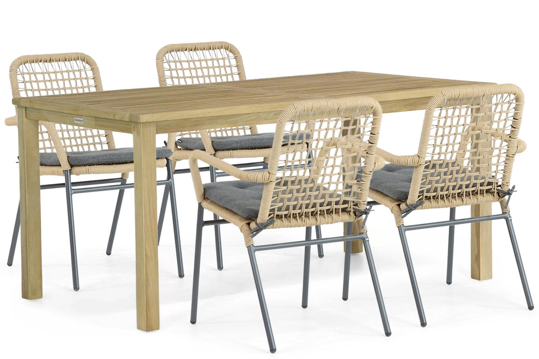 De Laan Catalone/Weston 160 cm dining tuinset 5-delig - 24555