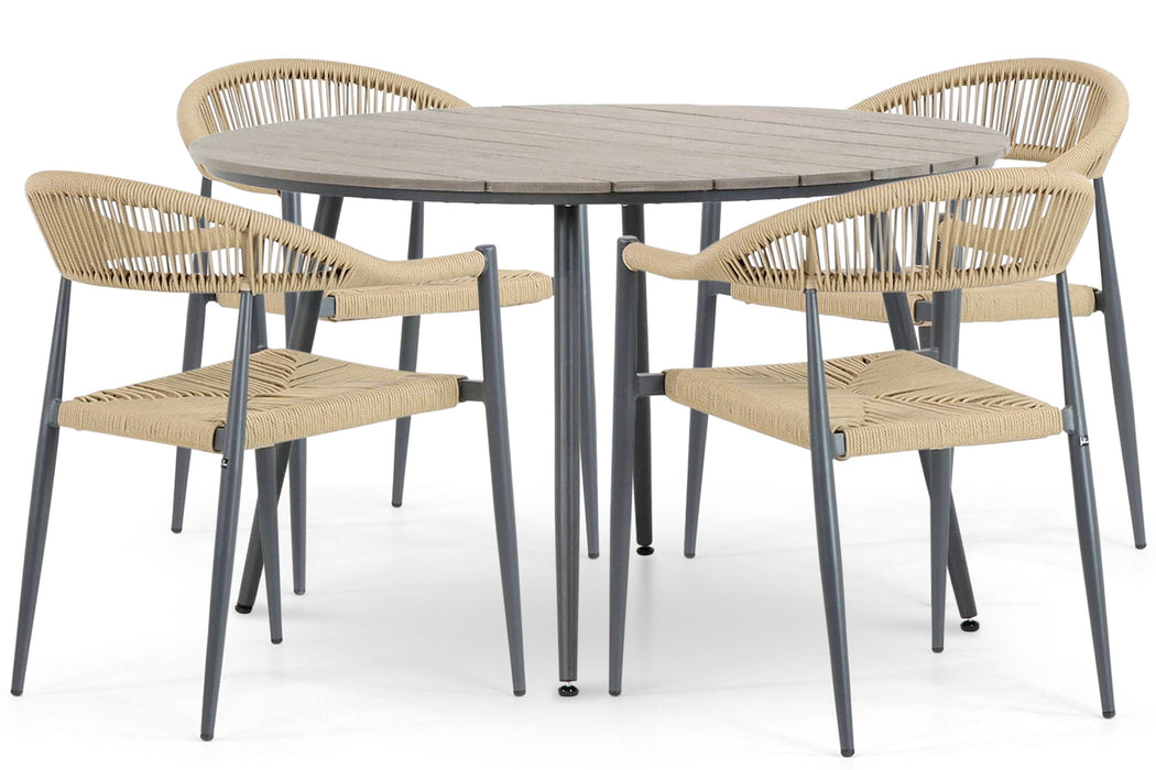 De Laan Granada/Matale 125 cm dining tuinset 5-delig