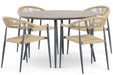 De Laan Granada/Matale 125 cm dining tuinset 5-delig