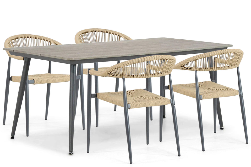 De Laan Granada/Matale 180 cm dining tuinset 5-delig