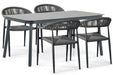 De Laan Granada/Tavano 160x90 cm dining tuinset 5-delig