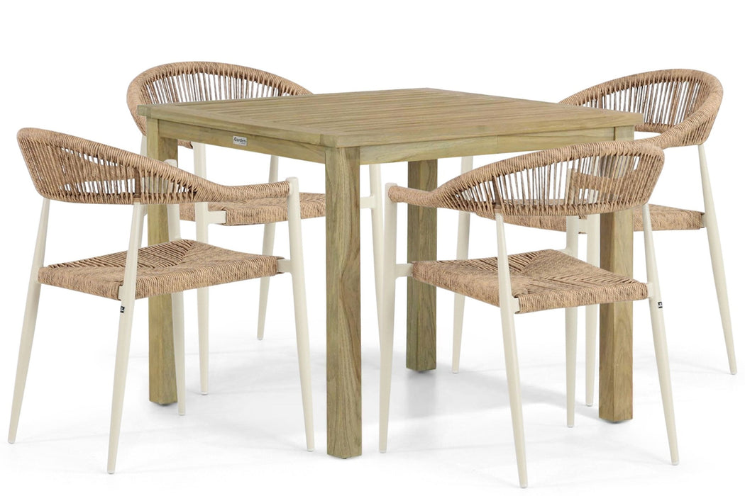 De Laan Granada/Weston 90 cm dining tuinset 5-delig - 24527
