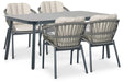 De Laan Malaga/Tavano 160x90 cm dining tuinset 5-delig - 25813