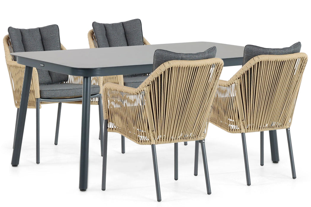 Lifestyle Marbella/Tavano 160 cm dining tuinset 5-delig