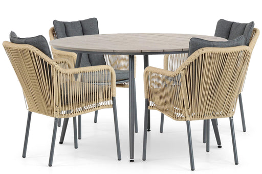 De Laan Marbella/Matale 125 cm dining tuinset 5-delig