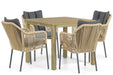 De Laan Marbella/Weston 90 cm dining tuinset 5-delig