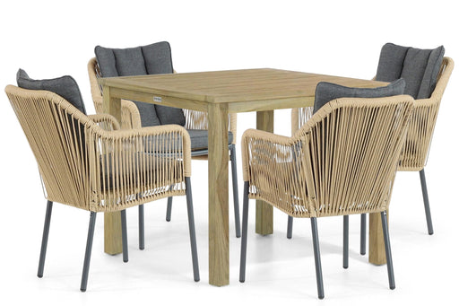 De Laan Marbella/Weston 90 cm dining tuinset 5-delig