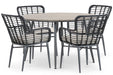 De Laan Toledo/Matale 125 cm dining tuinset 5-delig - 24539
