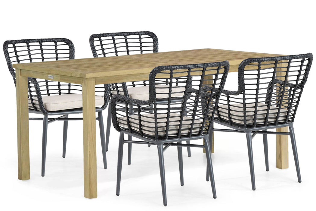 De Laan Toledo/Weston 160 cm dining tuinset 5-delig - 24546