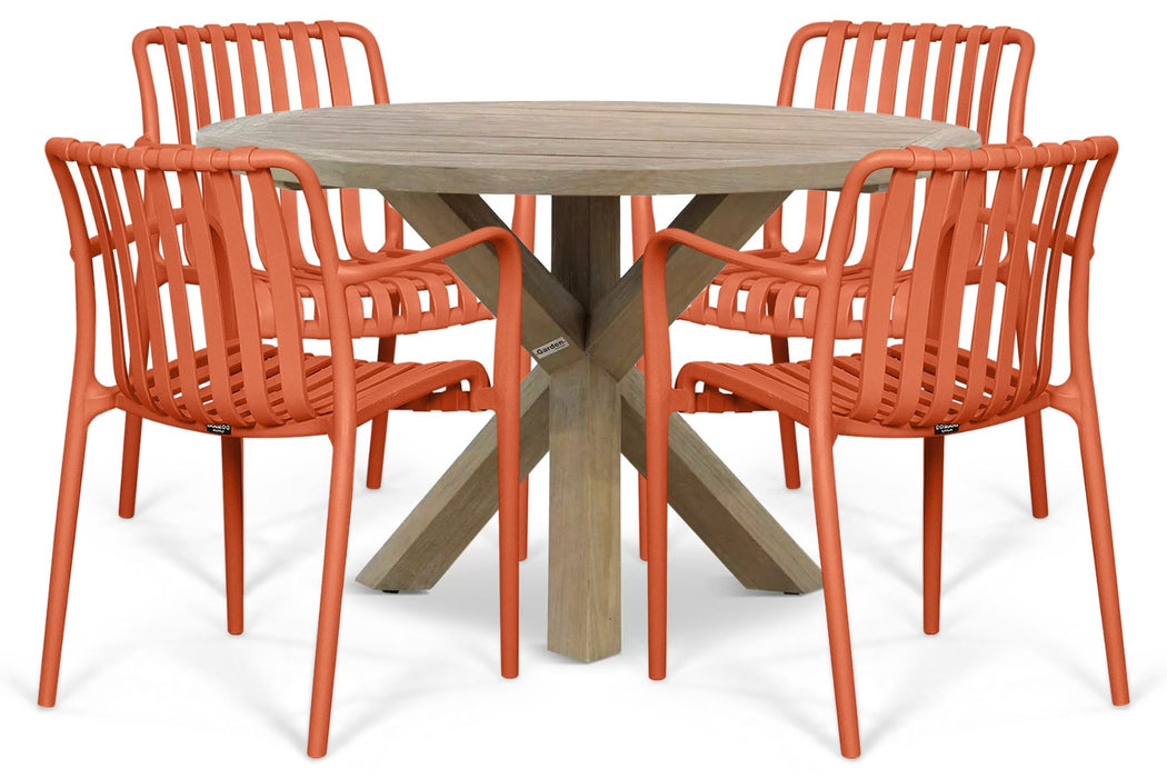 Domani Alba/Sand City 120 cm dining tuinset 5-delig