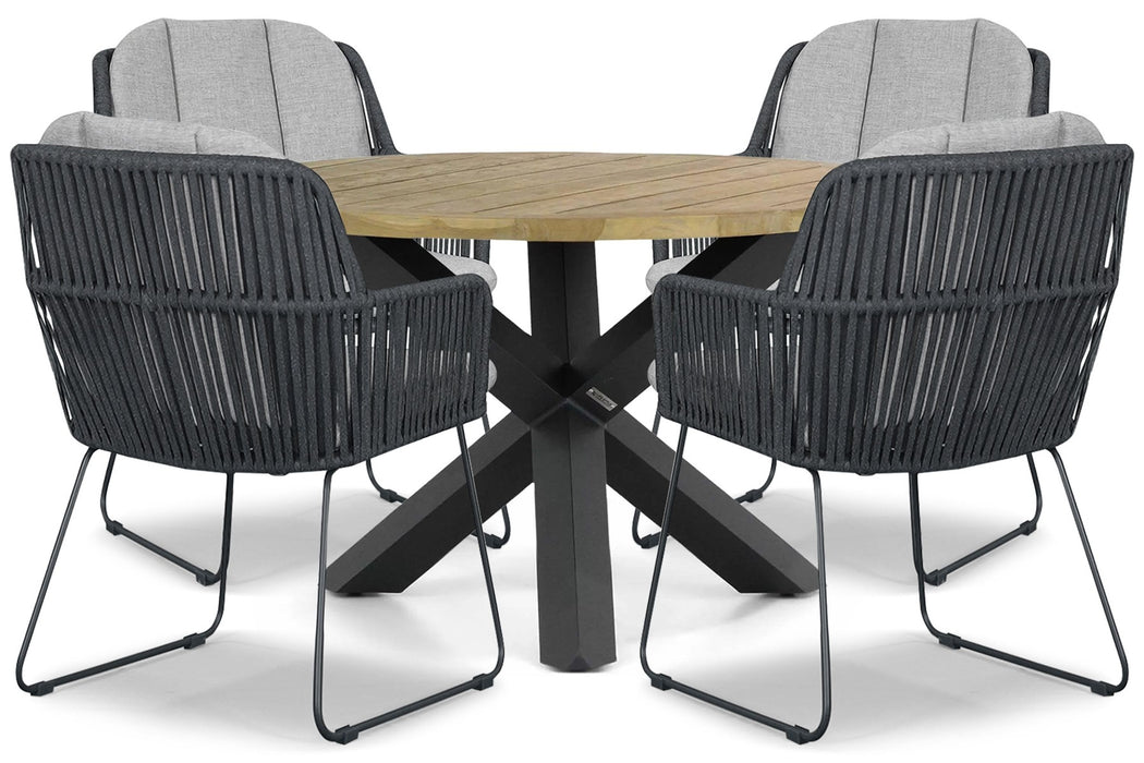 Domani Trivento/Rockville 120 cm dining tuinset 5-delig