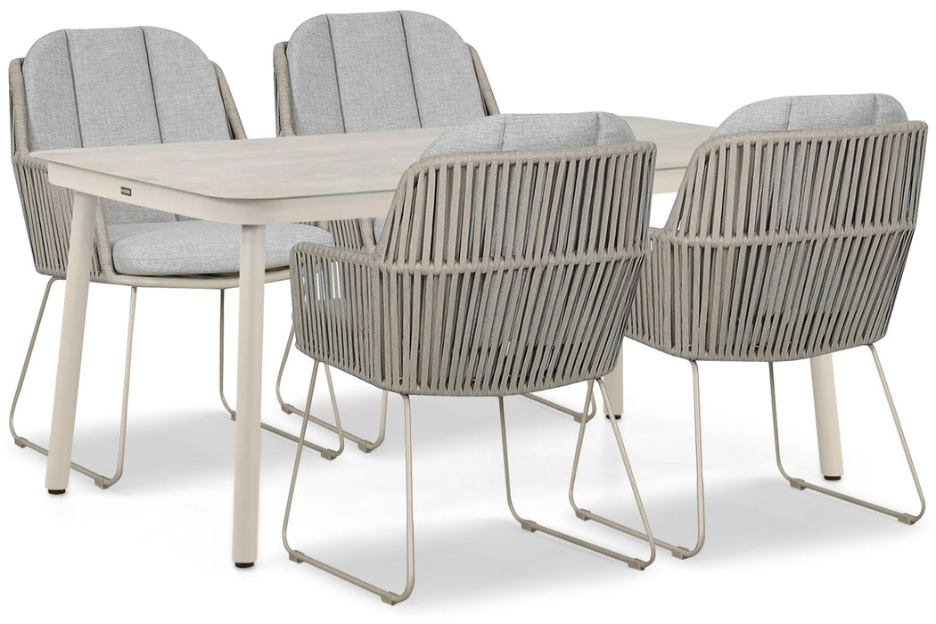 Domani Trivento/Tavano 160x90 cm dining tuinset 5-delig