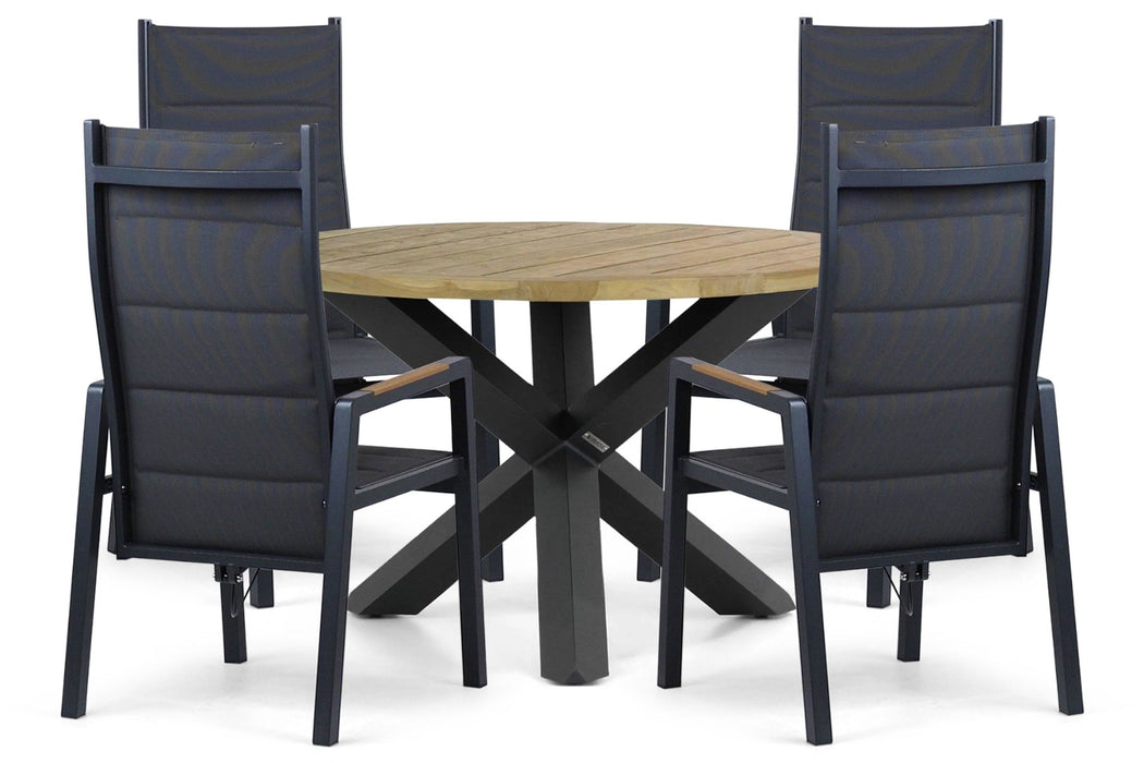 Lifestyle Essence/Rockville 120 cm dining tuinset 5-delig - 25774