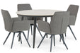 Lifestyle Andorra/Vienna 120 cm dining tuinset 5-delig