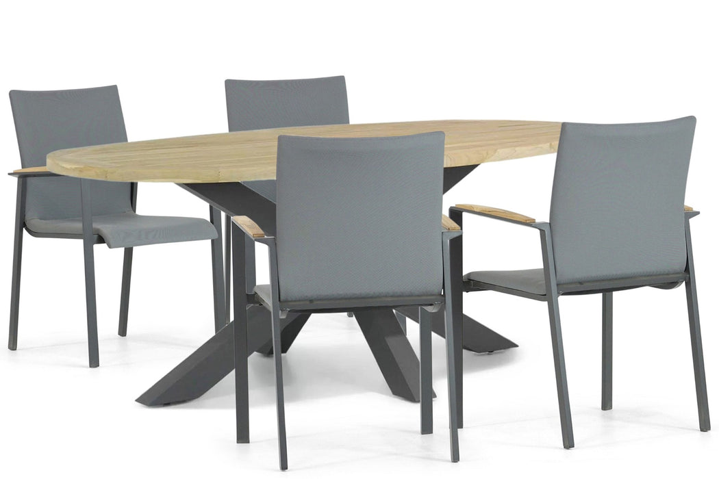 Lifestyle Brandon/Brookline 200 cm dining tuinset 5-delig - 22760