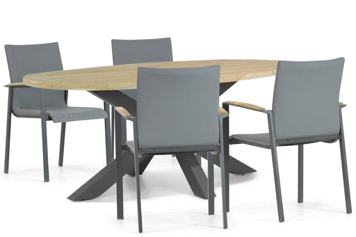 Lifestyle Brandon/Brookline 200 cm dining tuinset 5-delig - 22760