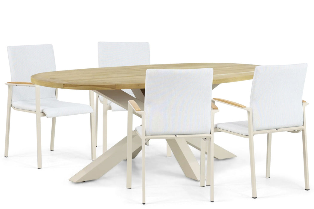 Lifestyle Brandon/Brookline 200 cm dining tuinset 5-delig - 22894