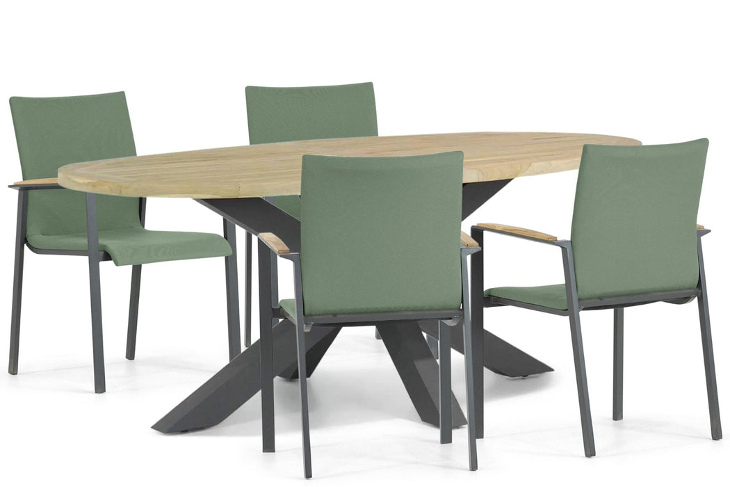 Lifestyle Brandon/Brookline 200 cm dining tuinset 5-delig - 22767
