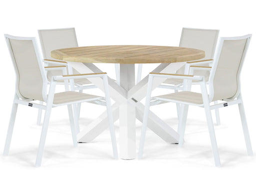 Lifestyle Fiora/Wellington 120 cm dining tuinset 5-delig