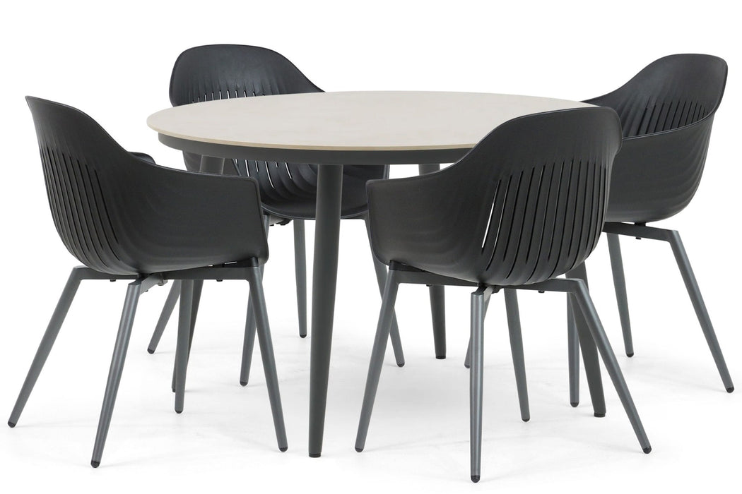 Lifestyle Lissabon/Vienna 120 cm dining tuinset 5-delig - 22701
