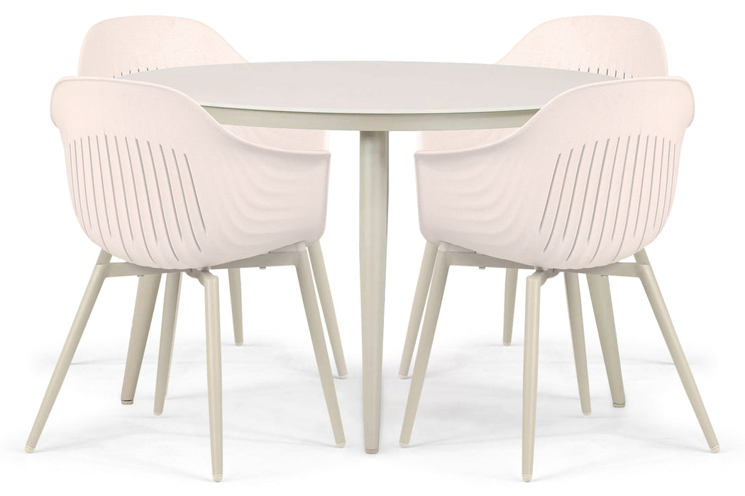 Lifestyle Lissabon/Vienna 120 cm dining tuinset 5-delig - 22707