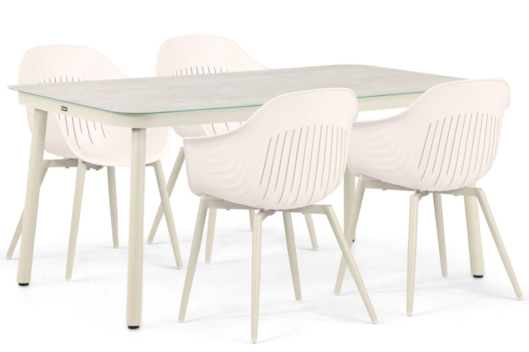 Lifestyle Lissabon/Tavano 160 cm dining tuinset 5-delig