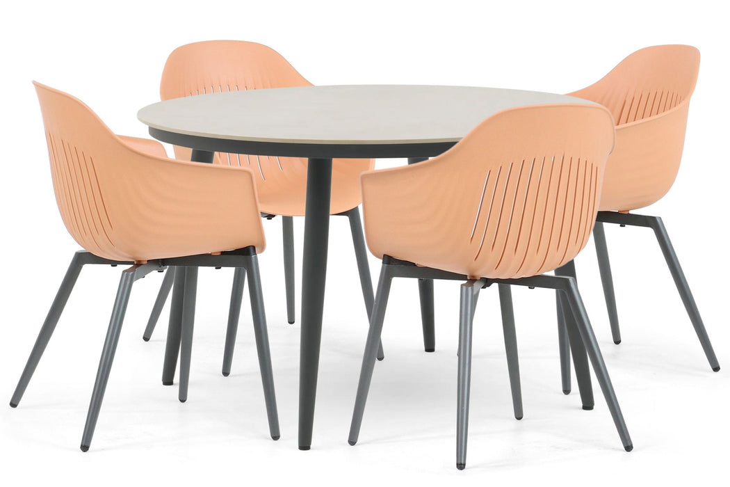 Lifestyle Lissabon/Vienna 120 cm dining tuinset 5-delig - 22698