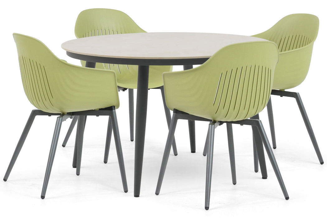 Lifestyle Lissabon/Vienna 120 cm dining tuinset 5-delig - 22704
