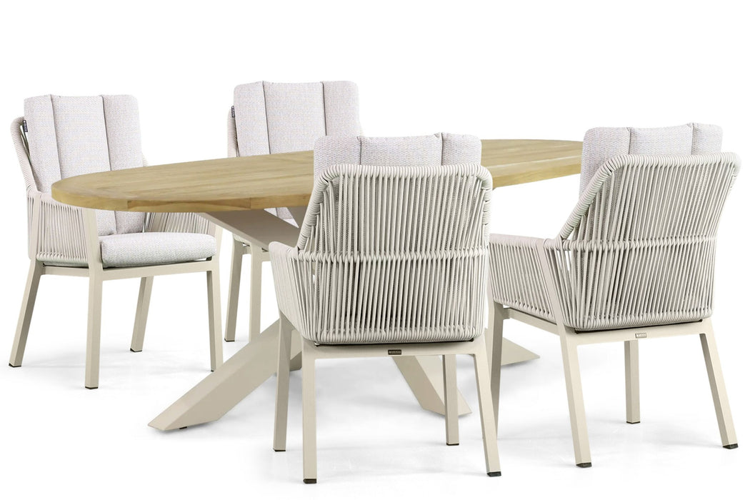 Lifestyle Verona/Brookline 200 cm dining tuinset 5-delig