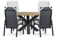 Lifestyle Vivaro/Rockville 120 cm dining tuinset 5-delig
