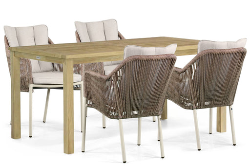De Laan Marbella/Weston 160 cm dining tuinset 5-delig - 24512