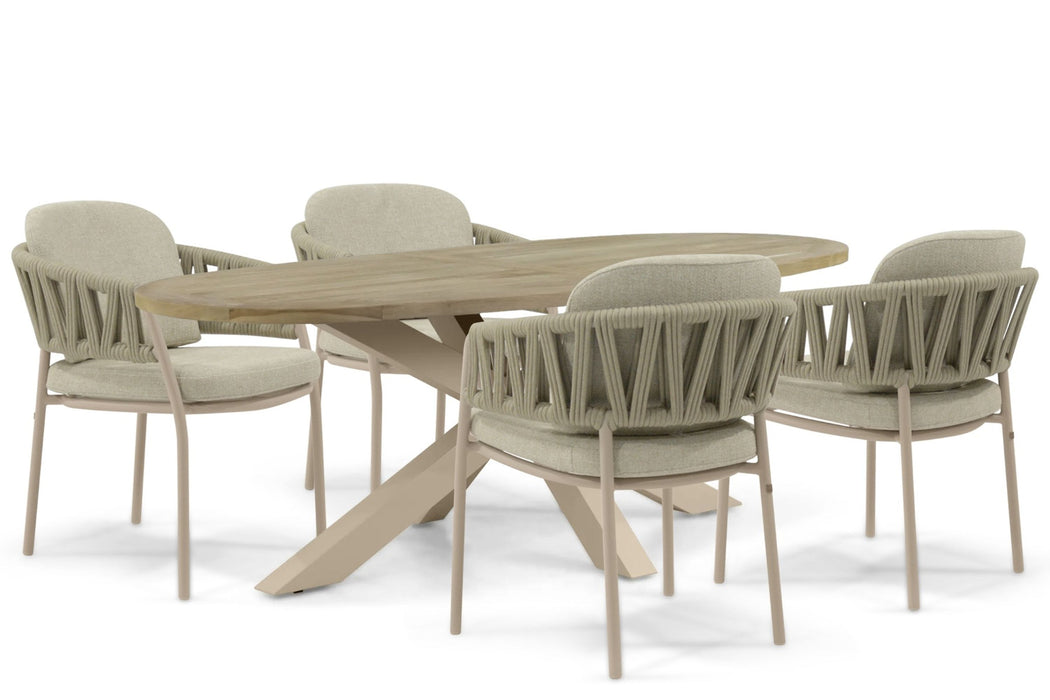4 Seasons Outdoor Calma/Brookline 200x110 cm dining tuinset 5-delig