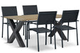 Presto Brentino/Cardiff 180x100 cm dining tuinset 5-delig