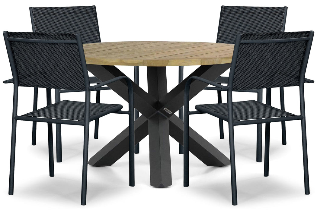 Presto Brentino/Rockville 160 cm dining tuinset 7-delig