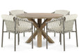 4 Seasons Outdoor Allora/Sand City 120 cm dining tuinset 5-delig - 23094