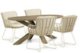 4 Seasons Outdoor Fabrice/Boston 200 cm dining tuinset 5-delig