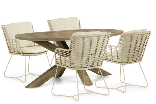4 Seasons Outdoor Fabrice/Boston 200 cm dining tuinset 5-delig