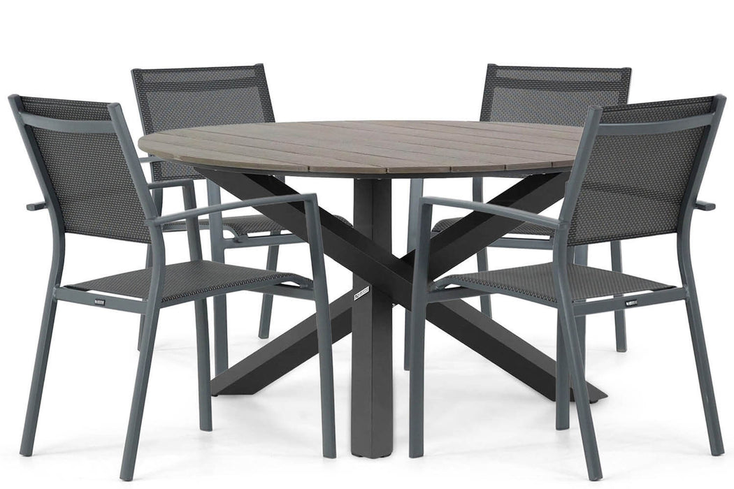 Lifestyle Sella/Ancona 125 cm dining tuinset 5-delig