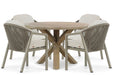 Santika Guss/Sand City 120 cm dining tuinset 5-delig