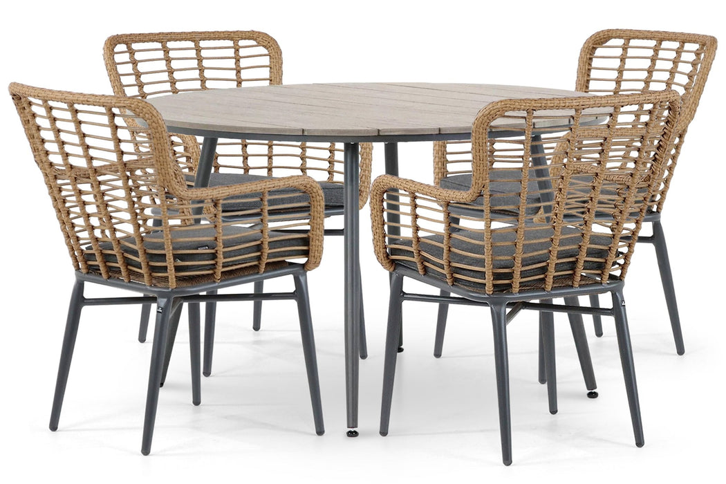 De Laan Toledo/Matale 125 cm dining tuinset 5-delig - 24530