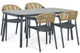 Domani Toscano/Tavano 160x90 cm dining tuinset 5-delig - 26366