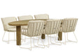 4 Seasons Outdoor Fabrice/Leafline 240 cm dining tuinset 7-delig